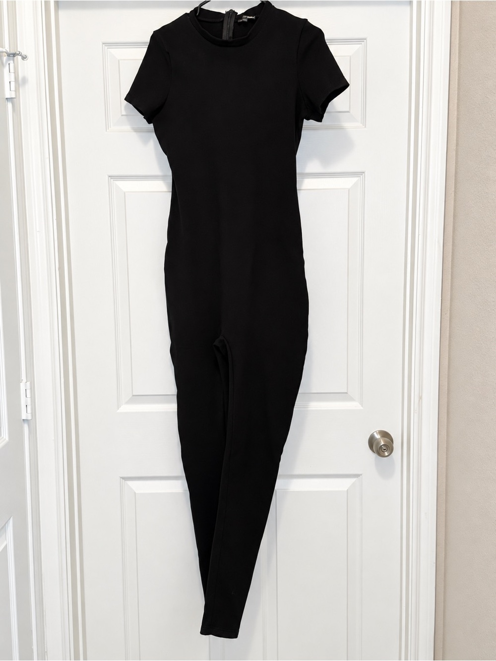 Women’s Plus Size Black Short-Sleeve Jumpsuit